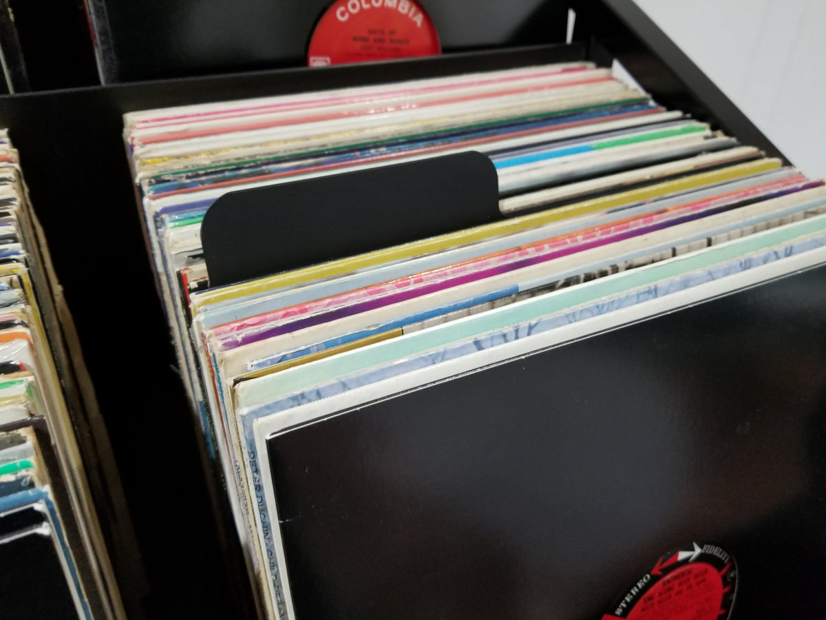 Record Dividers Black with Tab 60 Mil Polystyrene / Pack of 10