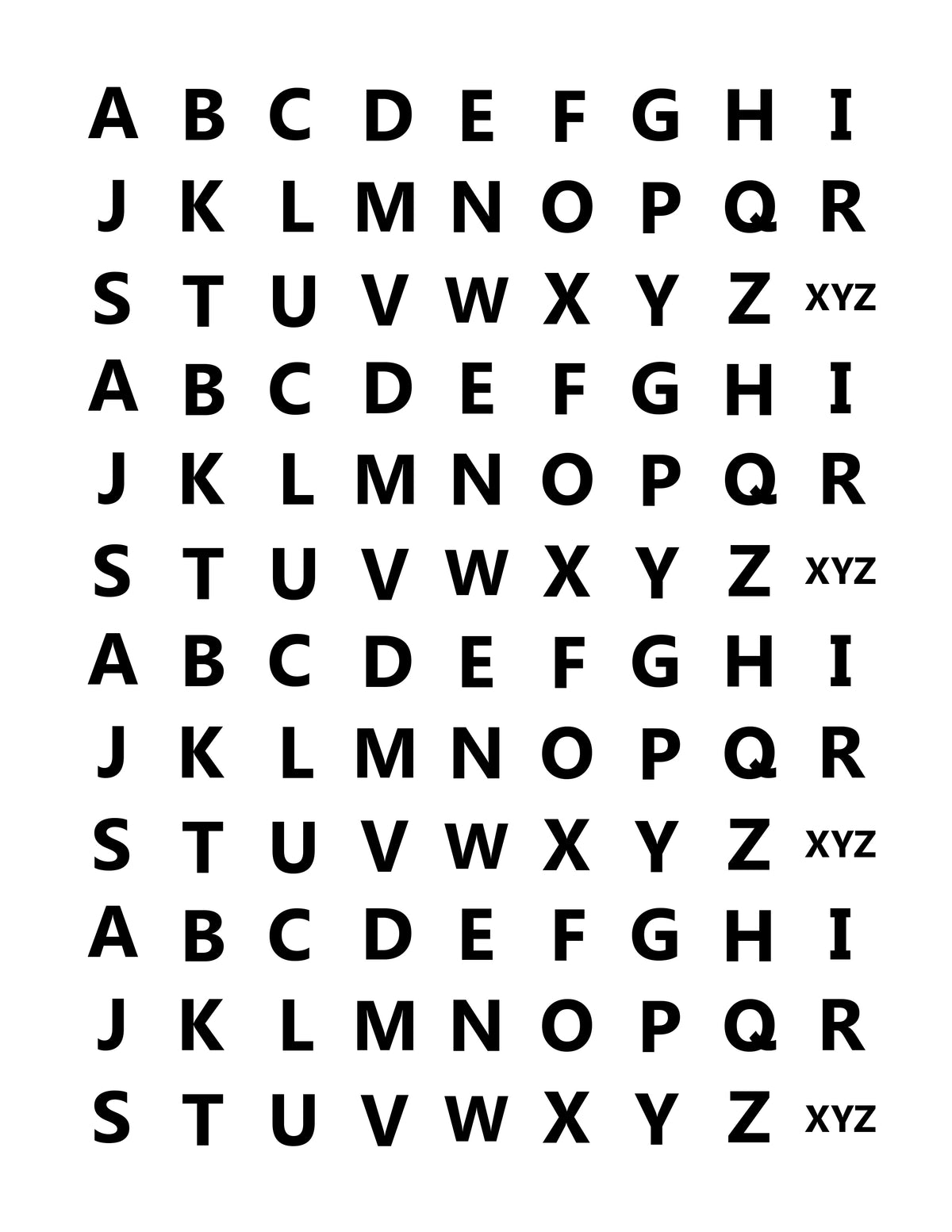 Full Alphabet Stickers / 4-pack